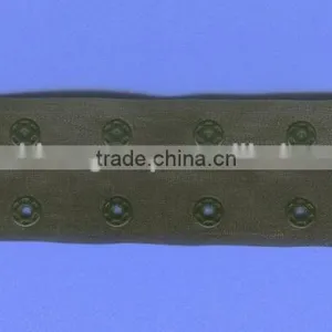 Colored Double Plastic Snap Button Tape for Garment, Polyester Tape, Press Snap Button thumbnail-1