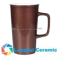 18oz Personalized Tall Streight Flared Top Ceramic Glazed Coffee Mug thumbnail-3