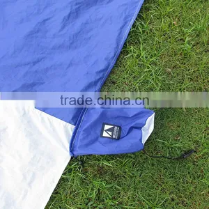 9x10 Feet Family Size 6-8 People 210T Nylon Picnic Camping Beach Blanket With Anchors, Stakes, Pockets Waterproof Quick Dry thumbnail-4