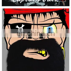 Black Pirate Fake Beard Hot Sale Fake Mustache Wholesale MH2052 thumbnail-1