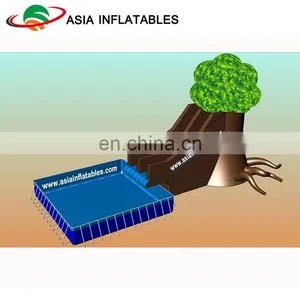 Newest Amazing Inflatable Tree Shape Slide With Frame Pool Water Park For Summer thumbnail-1