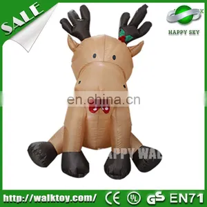 HI Hot Sale Giant Inflatable Christmas Santa Claus Decoration, Inflatable Reindeer Christmas Holiday Decoration thumbnail-6