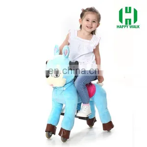 New Design Plush Toy Horse on Wheels Adult Porn Blue Mechanical Rabbit Sex Horse Toy thumbnail-3