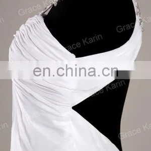2015 Sexy White Long Evening Dresses Grace Karin Floor Length Backless Dresses Evening CL3122 thumbnail-4