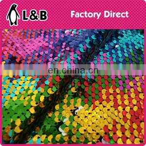2017 High Quality Fashion Colorful Sequin Embroidery Fabric thumbnail-2