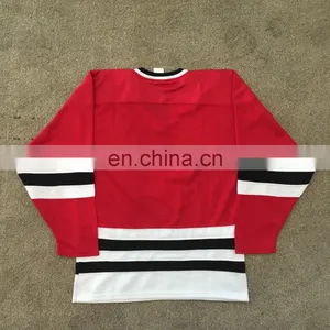 NHL 100% Polyester Custom Name/Number Red Chicago Blackhawks Hockey Jersey For Fans thumbnail-2