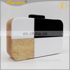 Trendy Mixed Color Clutch Bag Fashion Box Clear Acrylic Evening Bag thumbnail-2