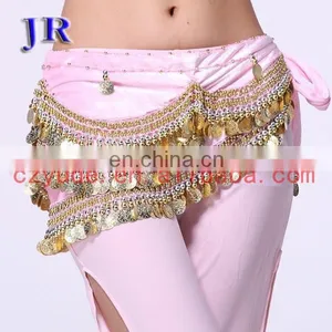 Crochet Gold Coins Belly Dance Hip Scarf Belt for Women Y-2028# thumbnail-6