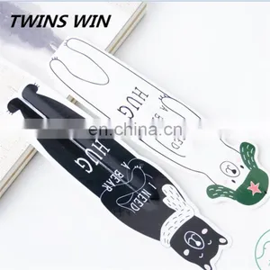China 2018 New Stationery Product Wholesale Free Sample Cartoon Cute Leaf Paper Bookmark Custom With Logo thumbnail-2