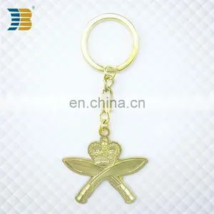 Tennis Rackets Shape Custom Metal Gold Plating Keychain thumbnail-1