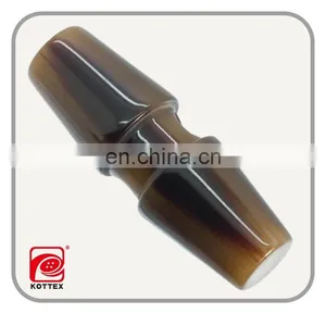 2017 Year Factory Customized Barrel 4CM - -5CM Shinny Brown Or Coffee Color Resin Polyester Toggle Has One Hole In The Milddle thumbnail-2