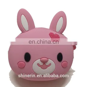 Fashionable Zipper Key Bag Korean Style Animal Cartoon Shape Silicone Coin Purse thumbnail-5