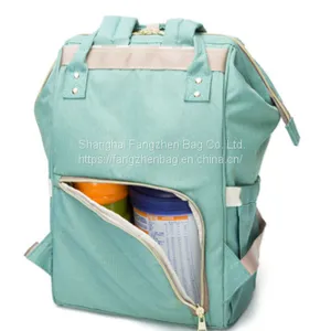 Chinese Manufacturer High Quality Polyester Portable Baby Mommy Diaper Backpack With Stroller Hook thumbnail-4