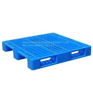 Grid Single Face Four Way 3 Skids Plastic Pallet for Warehouse thumbnail-3