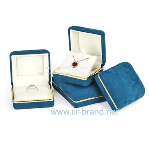 Custom Luxury Ring Boxes Special Designe Velvet Jewelry Box For Bracelet Necklace Earring thumbnail-1