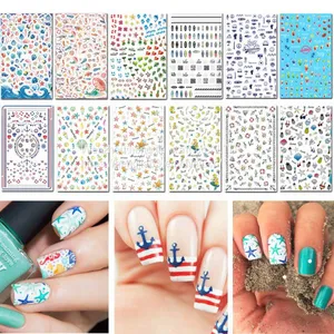 Summer Nail Decals Stickers, More Than 1000 Pieces of Adhesive Head DIY Nail Art Design Templates thumbnail-4