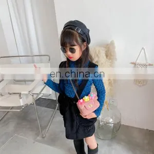Children's Bag Fall / Winter 2020 Single Shoulder Bag Lovely Flower Messenger Fashion Small Fragrance Plush Accessories Bag thumbnail-3