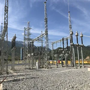 High Voltage HV Outdoor Switchyard Switching Point Switching Station Substation Hydroelectric Power Station Hydro Electric Power Plant HPP HEPP SHPP SHEPP Solar Power Plant thumbnail-2