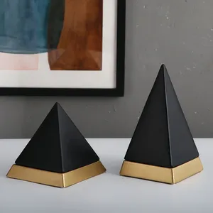 Handmade Creative Ceramic Handmade Decoration Triangle Craft Arts For TV Bench thumbnail-1