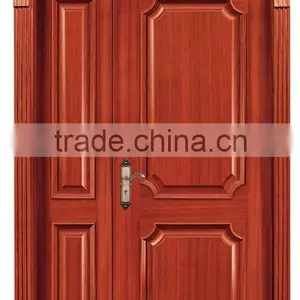 Best Double Open Solid Wood Door Design thumbnail-4