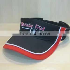Custom Piping Cotton Sun Visor Cap thumbnail-1