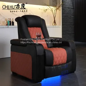 Popular Recliner Chair Modern Design Adjustable Headrest Single Private Cinema Seats thumbnail-2