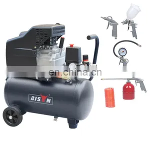 Bison China Cheap 110V 220V 240V 2.5 Hp 24L Piston Direct Drive Air Compressor Machine Price thumbnail-1