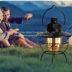 Camping Lanternes Rechargeable Power Bank Dimmable Stepless Vintage Camping Lightings Camping Lamp thumbnail-1