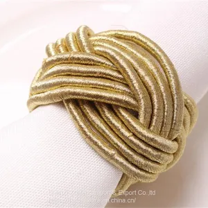Wholesale Handmade Wedding Purplish Blue Black Colored Woven Napkin Ring thumbnail-2