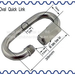 Stainless Steel 316 Carabiner Quick Link Hook Carabiner Hook Keychain M3.5/4/5/6/7/8/9/10/11/12/14 thumbnail-4