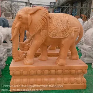 Stone Carving Elephant Manufacturer, White Jade Carving Elephant Ornaments, Direct Sales, Stone Carving Animal Carving thumbnail-5