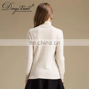 Factory Made Pure Cashmere High Neck Long Sleeve Heavy Cashmere Sweater Women 2018 thumbnail-6