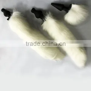 2016High Quality Anal Toy Silicone Anal Plug With Black Fox Tail thumbnail-2