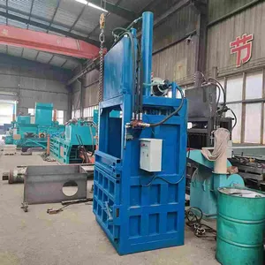 New Light Vertical Hydraulic Baler for Apparels for Waste Clothes Various Film Belt Bags Bottles Pouch Case Cans Wood Pump thumbnail-3