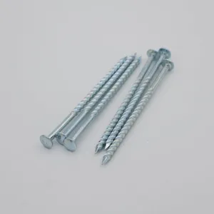 Q195 Spiral Shank Nails Galvanized Round Head 80mm 90mm 100mm thumbnail-3