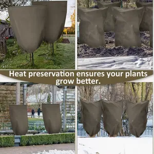 Non Woven Frost Protection Cover With Drawstring for Winter Plant Protection thumbnail-4