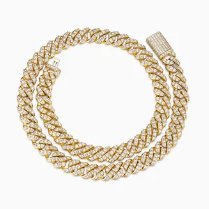 Shining Star Jewelry Solid 14K Gold Plated 10mm Hip Hop Miami Cuban Link Chain thumbnail-1