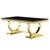 Luxury Marble Coffee Table With Polished Gold Stainless Steel Base thumbnail-3