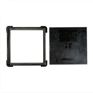 Custom-Sized or Logo D400 Heavy-Duty Roadway Ductile Cast Iron Manhole Cover Black Round & Rectangles Parking Safety thumbnail-1