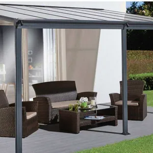 Waterproof Aluminum Louver Pergola, Adjustable Roof Outdoor Patio Pavilion thumbnail-3