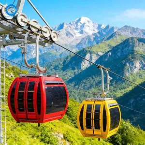 All-Weather Steel Outdoor Aerial Tramway for Commercial Use Year-Round Operation Heated Cabins Wind Resistance Reliable Harsh Dq Cableway thumbnail-3