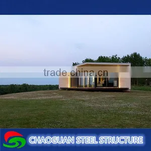 Fast Construction Steel Structure Flat Roof Prefab Villa House thumbnail-1
