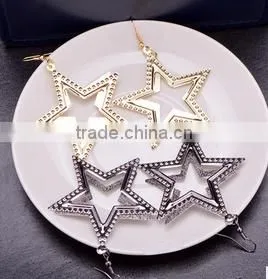 2016 Wholesale High Quality Vintage Fashion Korean Beautiful Star Alloy Earring thumbnail-3