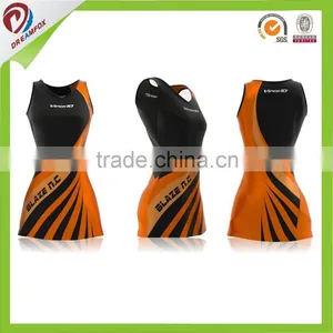 Top Quality Dry Fit Custom Sublimation Netball Uniforms Quality Choice thumbnail-4