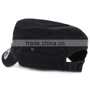 Wholesale Custom High Quality Unisex Black Jean Washed Military Cap and Hat Quality Choice thumbnail-3