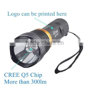 Aluminum Metal Q5 LED Powerful Diving Torch With Printing YT-57 Quality Choice thumbnail-3
