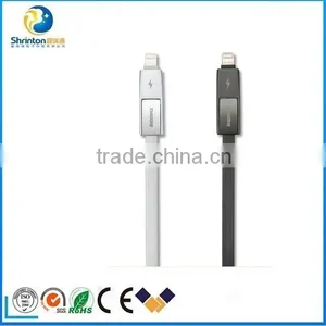 2016 New Product REMAX 2 in 1 Fast Charging Micro USB Data Cable For Iphone Samsung HTC thumbnail-1