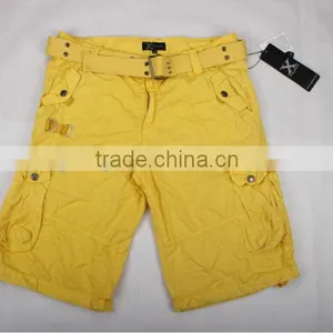Men's Washed Cargo Shorts With Waistband in Stock Jeans thumbnail-3