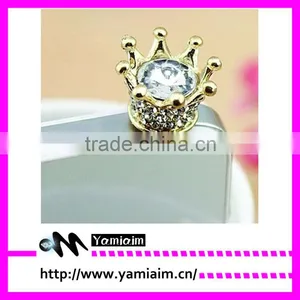 Rhinestone Crown Dust Plug for Mobile thumbnail-1