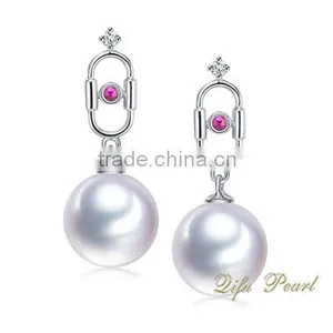 2015 925 Sterling Silver Jewelry Wholesale Freshwater Pearl Jewelry Pearl Earring Mounting thumbnail-1